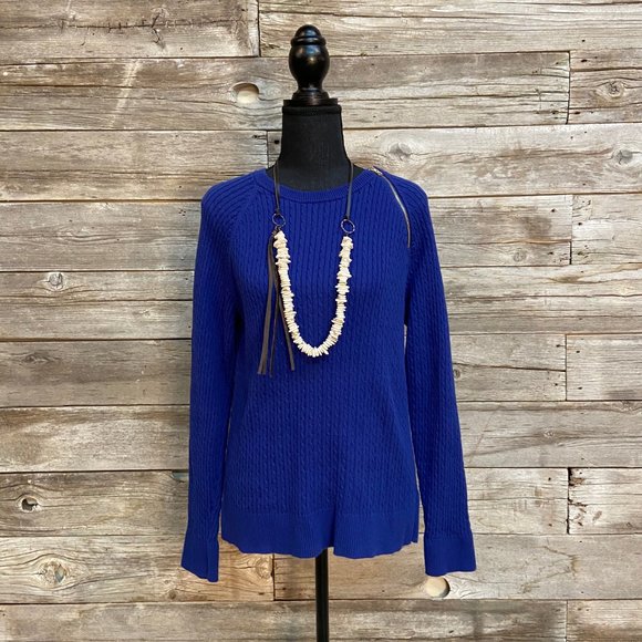 🌟💙Cobalt Blue Sweater W Zipper Detail💙🌟 - Picture 4 of 7